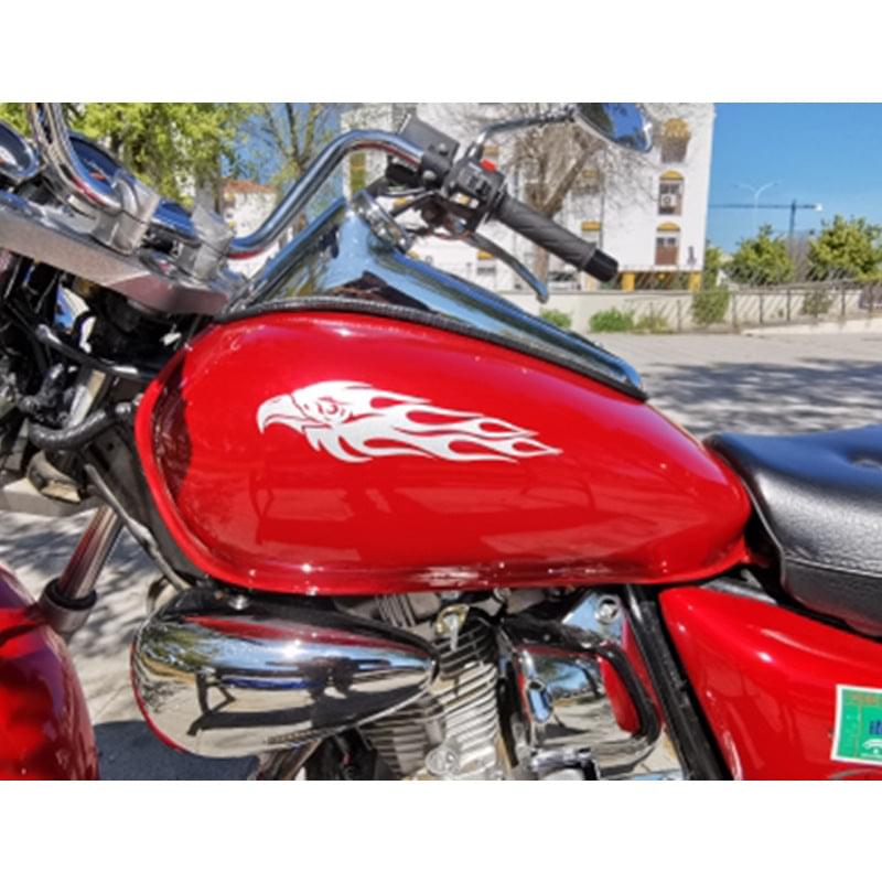 Car And Motorcycle Reflective Stickers Paired With Eagle Flame Car
