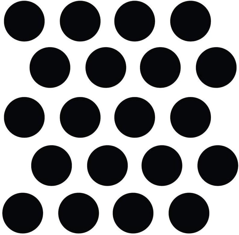 Black Polka Dot Decals - 2 inches- Removable Peel and Stick Circle Wall Decals for Nursery, Kids Room ( 210)