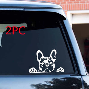 2PC Car Sticker Dog Pattern Sticker Animal Reflective Car Sticker Rear Window Glass Scratch Sticker