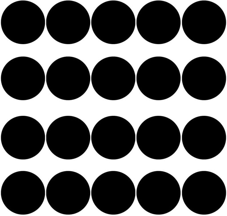 Polka Dot Wall Decals 20 No.s - 3 Inch Peel & Stick Circles Dots Colors Kids Room-