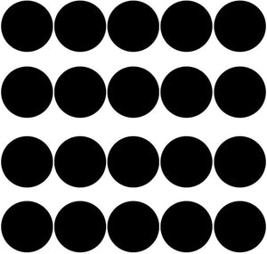 Polka Dot Wall Decals 20 No.s - 3 Inch Peel & Stick Circles Dots Colors Kids Room-