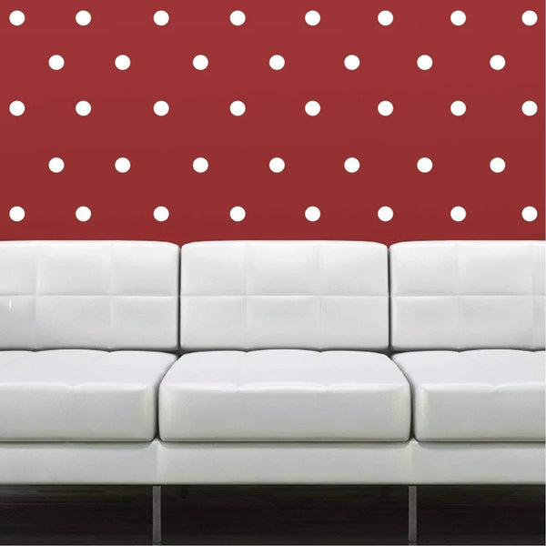 Polka Dots Pattern- 200 pack, Wall Art Decal, 1" x 1", Bedroom Living Room Wall Art Decoration, Peel Off Vinyl Stickers, (1" x 1", White)