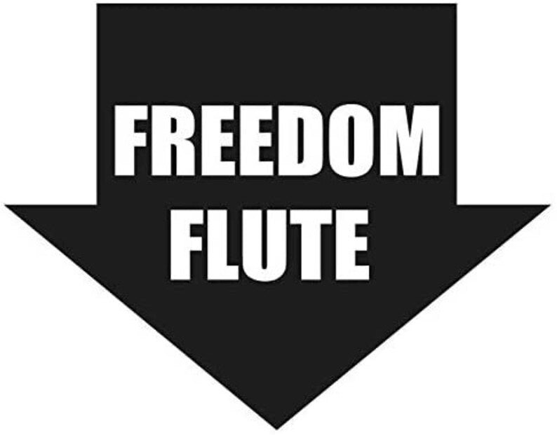 Freedom Flute (Set of 2) Black 5" Vinyl Decal Sticker for Laptop, Macbook, Truck, Car, Van, Window, Walls