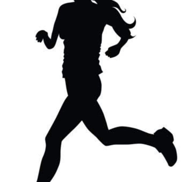 Running Runner (Set of 2) White 6", for Laptops, Car, Truck, Apple Macbook, Window, Walls