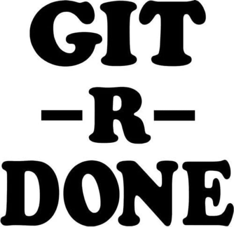 GIT Get It Done (Set of 2) Black 5.5" Vinyl Decal Sticker for Car, Truck, Van, Window, Walls