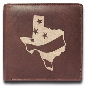 Texas State Flag Engraved Men Leather Wallet, RFID Slim Fold Luxury Purse Sleek and Slim, Bi-fold Wallet 14 Pockets, Money Clip Wallet.