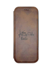 Radio, Laser Engraved Leather Case Specially Designed For Iphone 12 Pro and Max, TPU Shockproof Case, Leather Case, Magnetic Case, Iphone.