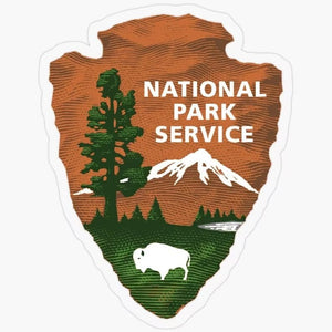 National Park Service Sticker (Set of 2) 5" for Laptops, Car, Truck, Van, Window, Walls